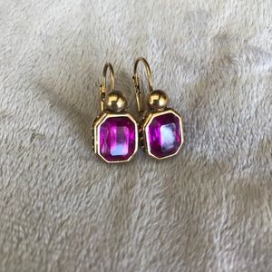 Pink and gold earrings